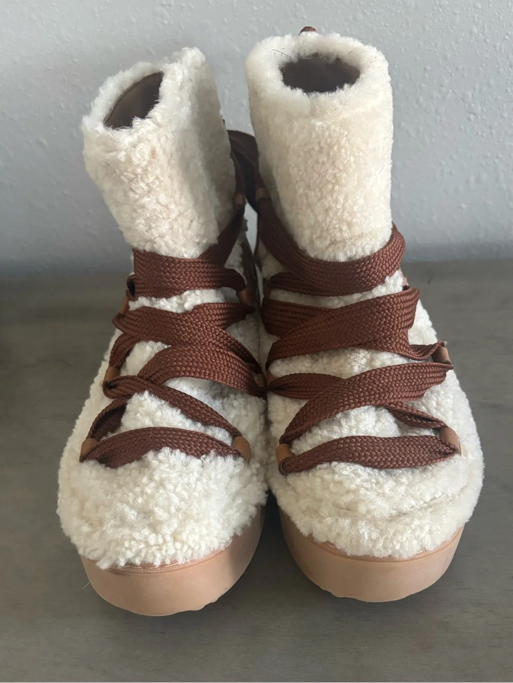 See By Chloé Charlee Shearling and Leather Boots